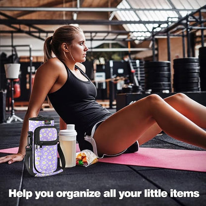 Nuovoware Water Bottle Carrier Bag,25oz/40oz/64oz Bottle Pouch Holder,Adjustable Shoulder Hand Strap 2 Pocket Sling Neoprene Sleeve Sports Accessories for Hiking Travelling Camping