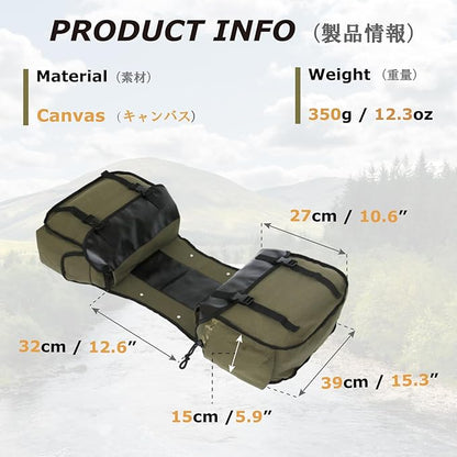 YAPJEB Bike Bags for Bicycle Rear Rack, Black Green Khaki Trunk Pannier Saddle Seat Bag Carrier for Commuter Cycling Travel(Khaki)