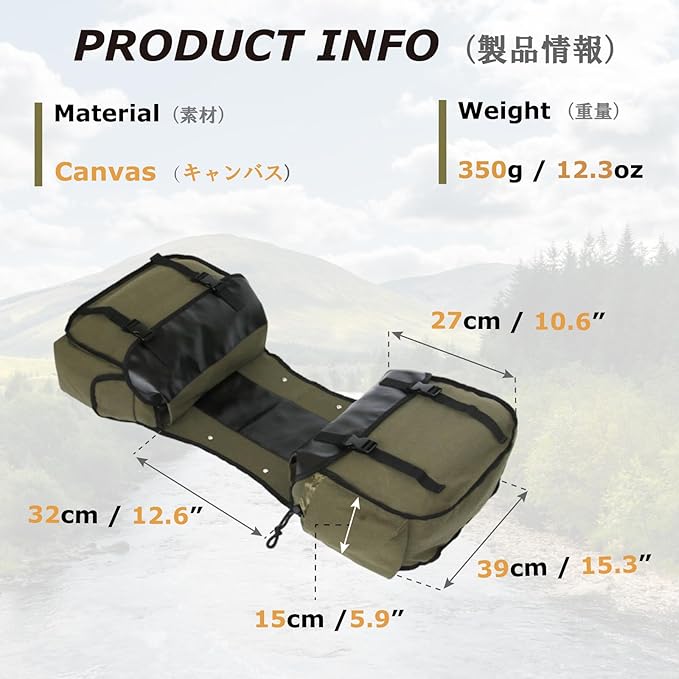 YAPJEB Bike Bags for Bicycle Rear Rack, Black Green Khaki Trunk Pannier Saddle Seat Bag Carrier for Commuter Cycling Travel(Black)