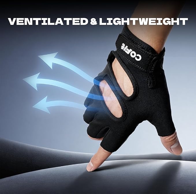COFIT Breathable Workout Gloves, Antislip Weight Lifting Gym Gloves for Men Women, Superior Grip & Palm Protection for Weightlifting, Fitness, Exercise, Training