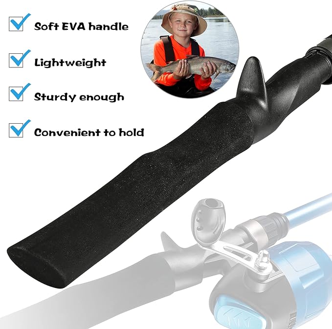 PLUSINNO Kids Fishing Pole with Spincast Reel Telescopic Fishing Rod Combo Full Kits for Boys, Girls, and Adults