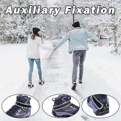 Lechin Crampons - Ice Cleats - Anti Slip Winter Ice Grippers Traction Cleats - 11 Stainless Steel Spikes