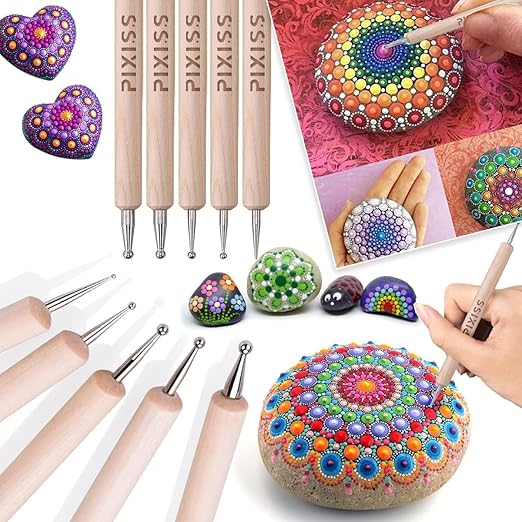 E6000 3.7 Ounce (109.4mL) Tube Industrial Strength Adhesive for Crafting, 10 Snip Tip Applicator Tips and Pixiss Art Dotting Stylus Pens 5 pcs Set