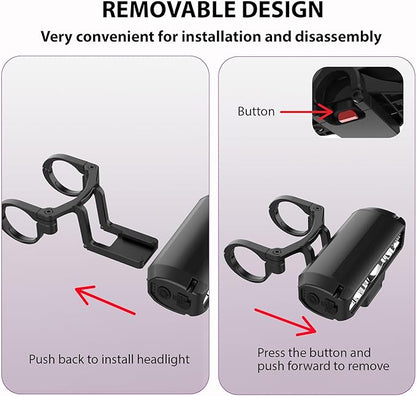 Super Bright Bike Lights for Night Riding, High Lumen Bicycle Light Front and Rear, USB C Rechargeable Bike Headlight and Tail Light Set, LED Bar Light for MTB Mountain Road Bicycle