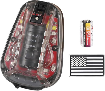 Tactical Helmet Light,4 Modes Visible LED IR Constant-on/Strobe,Waterproof Ladybird Lamp Survival Signal Light for Outdoor Sports Survival Signal Light,1*CR123A Battery Included.