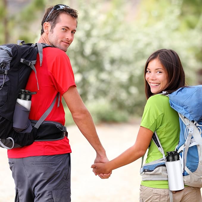 Mimorou 10 Pieces 13.5 oz Reusable Aluminum Water Bottles Bulk Outdoor Sports Water Bottles Multipack Travel Bottles for Gym, Hiking, Cycling, Camping, Fishing, Snap Lid(White)