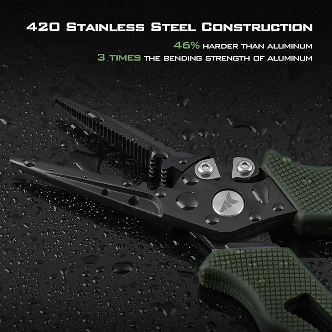 KastKing Cutthroat 7 inch Fishing Split Ring Pliers, 420 Stainless Steel Fishing Tools, Saltwater Resistant Fishing Gear, Tungsten Carbide Cutters