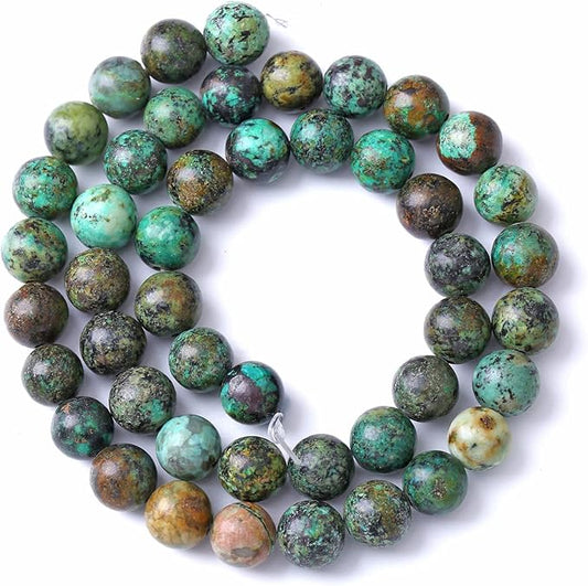 4MM 88PCS Natural Stone Green African Turquoise Spacer Loose Beads for Jewelry Making DIY Bracelet Necklace