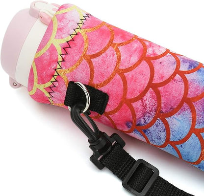 RICHEN Neoprene Water Bottle Carrier Bag with Adjustable Shoulder Strap,Insulated Water Bottle Cover for Stainless Steel/Glass/Plastic Bottles