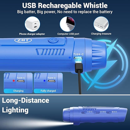 ZHT Electronic Whistle for Coaches, Referees, Teachers - 3 Tones & 3 High Volume, Handheld Whistles with Lanyard - Sports Whistle for Volleyball Soccer, Outdoor Camping, Emergency Safety