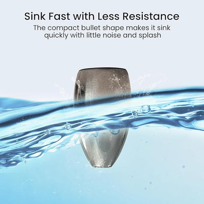 Pristis 12 pcs Tungsten Fishing Weights, Compact Bullet Sinkers Kit for Fishing line, Drop Shot Texas Carolina Rig Hook Weight for Bass Walleye Perch Trout Crappie Bait