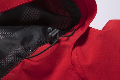 OTU Men's Lightweight Waterproof Hooded Rain Jacket Outdoor Raincoat Shell Jacket for Hiking Travel