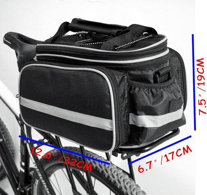 Disconano® Waterproof Multi Function Excursion Cycling Bicycle Bike Rear Seat Trunk Bag Carrying Luggage Package Rack Panniers with Rainproof Cover