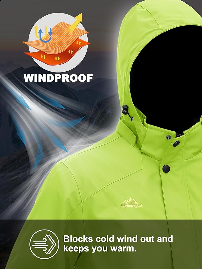 MAGCOMSEN Men's Lightweight Windbreaker Rain Jacket Raincoat with Detachable Hood for Hiking Fishing Activewear