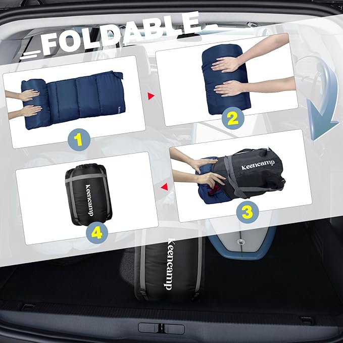 0 Degree Sleeping Bag Cotton Flannel Winter Cold Weather for Adults XXL Sleeping Bag 4 Season Big and Tall with Pillow Compression Sack