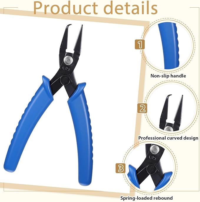 Jump Ring Opener Finger Tools with Split Rings Pliers, 5 Pcs Jump Rings Pliers Stainless Steel Jumps Ring Opener Tool Set Jewelry Making Plier Tools for Beading, Necklace Repair, DIY Crafts