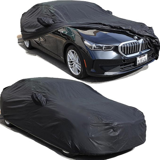 All Weather Waterproof car Cover Good for rain Snow uv Protection dust Large Sport Sedan CTS A7 Ghibli Gran Coupe CT5 A6 Trans Am Firebird Black