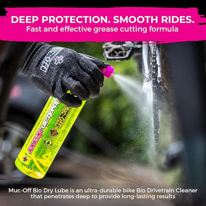 Muc-Off Bio Drivetrain Cleaner | Effective Biodegradable Bicycle Chain Cleaner and Degreaser Spray | Suitable for All Types of Bike