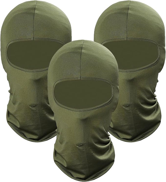 Pukavt 2 Pack 3 Hole Winter Knitted Mask, Full Face Cover Ski Mask Warm Balaclava for Skiing, Motorcycle, Snowboard