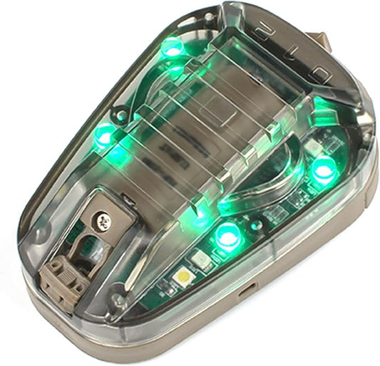 Tactical Helmet Light, 4 Modes with IR + Green + White LED, Survival Signal Identification Lamp for Outdoor Sports