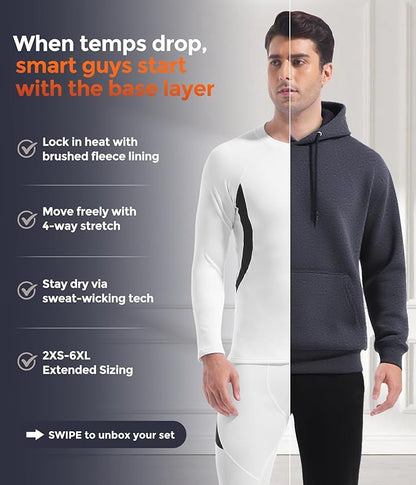 CL convallaria Thermal Underwear Long Johns Set Mens Winter Gift Hunting Gear Sport Base Layer Bottom Top