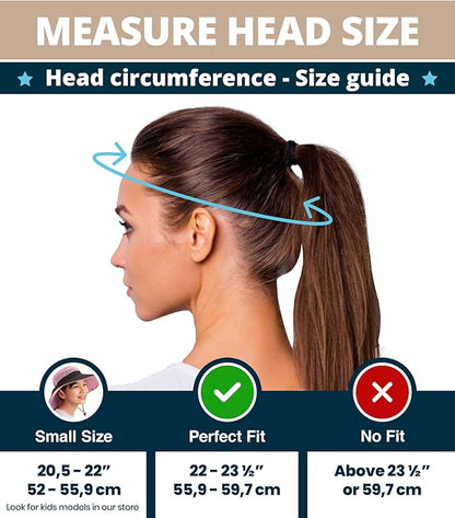 GearTOP Safari Hat for Men Sun Hats for Women UV Protection UPF 50+ Fishing, Gardening, Hiking Hat (22-23 1/2")