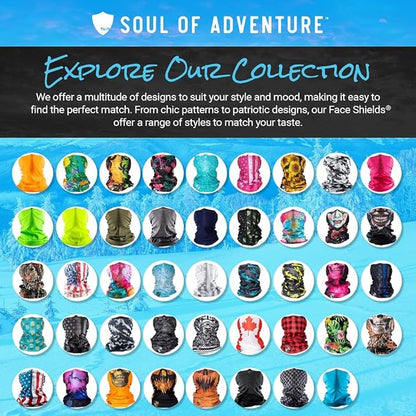 S A Company 5-Pack UV Face Shield | UV 30+ Multipurpose Neck Gaiter Balaclava for Adults