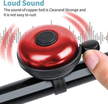 Classic Bike Bell, Aluminum Bicycle Bell, Loud Crisp Clear Sound Bicycle Bike Bell for Adults Kids