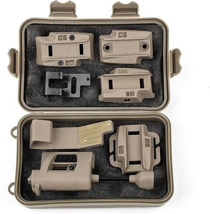 4 in 1 Tactical Helmet Light with IR Red Green White LED Task Lamp, Survival Signal Lights with Mount Accessories for 20mm Picatinny Rail Fast MICH Wendy Helmets MOLLE Belt