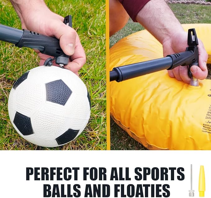 BV Mini Bike Pump Portable Frame Pump, Shock Pump for Bike Shock, Air Ball Pump Inflator with Ball Pump Needles, Mini Pump Fits Presta & Schrader- Smart Valve