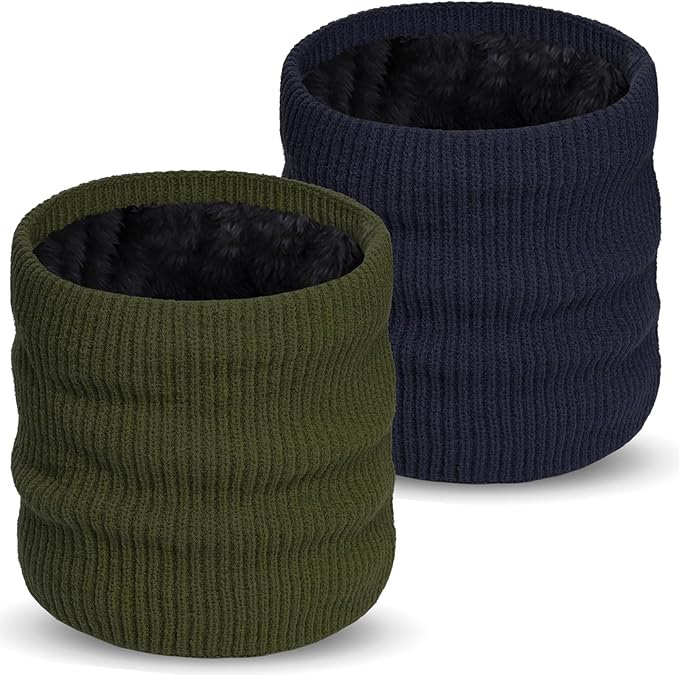 Winter Knitted Neck Gaiter For Men and Women Fleece Neck Warmer Windproof Face Mask for Cold Weather Gifts
