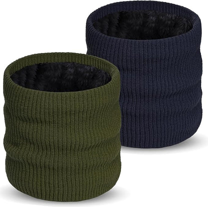 Winter Knitted Neck Gaiter For Men and Women Fleece Neck Warmer Windproof Face Mask for Cold Weather Gifts
