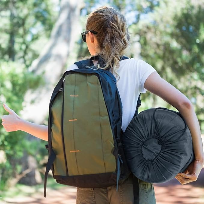 Camping Sleeping Bag 3 Seasons Warm & Cool Weather, Lightweight, Waterproof, Portable Backpacking for Adults & Kids - Camping Essentials Gear Accessories Hiking Travel