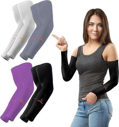 ARMORAY Arm Sleeves for Men or Women - Tattoo Cover Up - Cooling Sports Sleeve for Basketball Golf Football