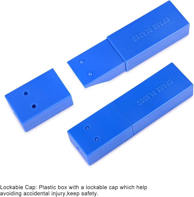 FOSHIO 60 Degree Snap Off Universal Art Knife Replacement Blades, High Hardness Carbon Steel Material, Auto Vinyl Wrap Office Cutter Craft Knife Sharp Blades, Pack of 100