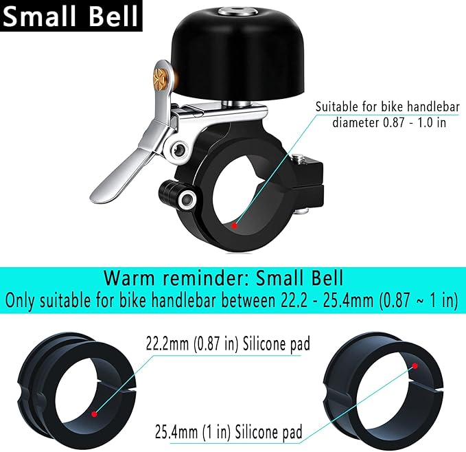 Greallthy Bike Bell Classic Brass Bicycle Bell,Bike Bells for Adults Kids, Loud Retro Bell for Road & Mountain Bikes, Universal Handlebar Fit.