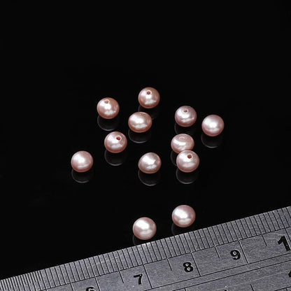 Natural Half Drilled Pearl Beads Purple 4.5-5mm 12pcs AAAA Freshwater Cultured Loose Gemstone Beads for DIY Stud Earring Jewelry Making