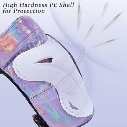 Bienbee Knee Pads for Men, Knee Pads Wrist Guard Knee and Elbow Pads Adult Protective Gear Set for Skateboard, Roller Skating, for Women Men Youth Adult Kids