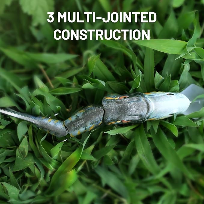 Handing Swimbaits for Bass Pike Walleye, 3 Pieces Lifelike Multi-Jointed Fishing Lures with Mustad Hooks, Fishing Bait for Freshwater and Saltwater