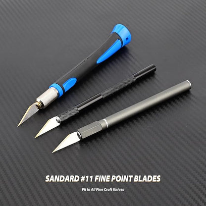 EHDIS Precision Craft Hobby Knife Blades # 11 Titanium Coated Blade Refill Hobby Art Blades Cutting Tool with Storage Case for Craft, Hobby, Scrapbooking, Stencil-20 Pack (Pack of 20)