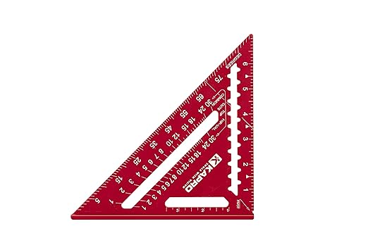 Kapro - 446 High Definition Anodized Rafter Square - Resists Wear and Corrosion - Features Conversion Table and Protractor - Lightweight & Compact Profile - 7 Inch