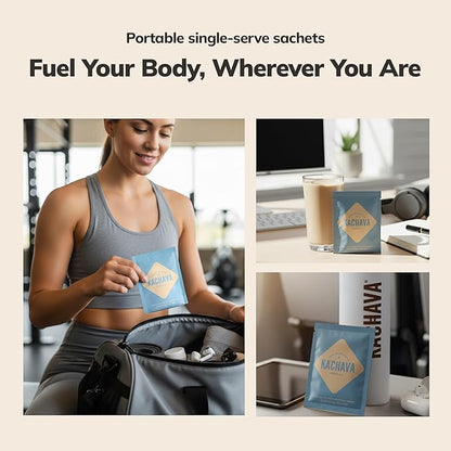Ka’Chava Whole Body Meal Shake Vanilla – Vegan Protein Powder with 85+ Superfoods & Greens – Plant-Based Meal Replacement with Probiotics & Digestive Enzymes – 5 Sachets Travel Pack (5 Servings)