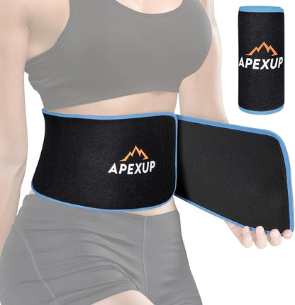 APEXUP Sweat Waist Trainer for Women and Men, Neoprene Waist Trimmer Belt Slimming Sweat Band with Removable Lumbar Support