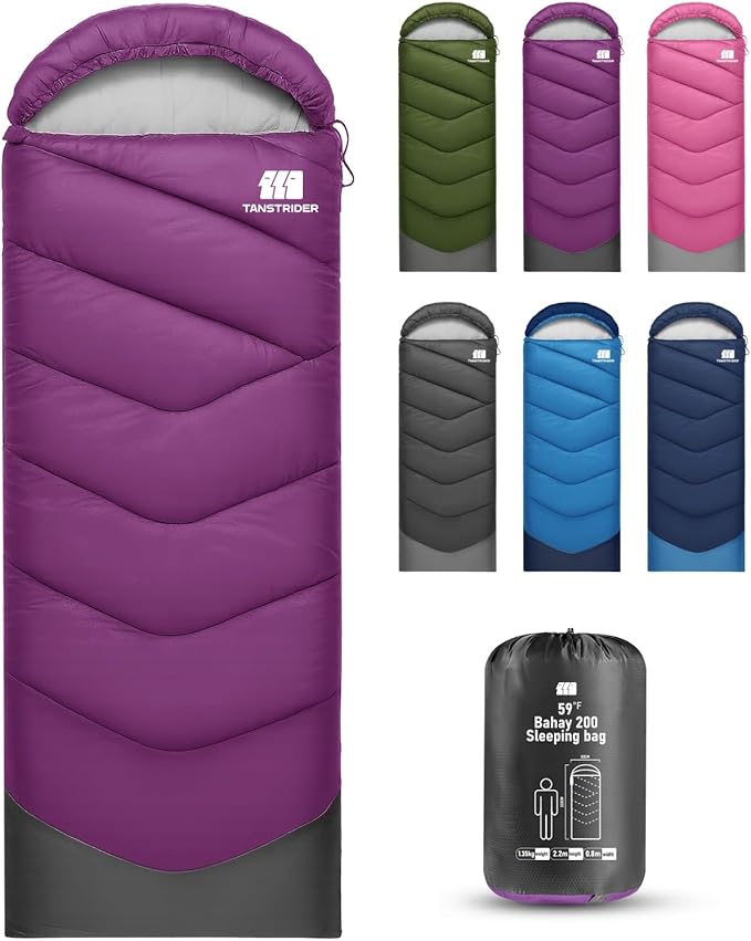 Sleeping Bags for Adults Cold Weather,Portable, Waterproof,Lightweight Sleeping Bag for Tall Girls Boys with Compression Sack for Warm Camping, Hiking, Outdoor & Indoor