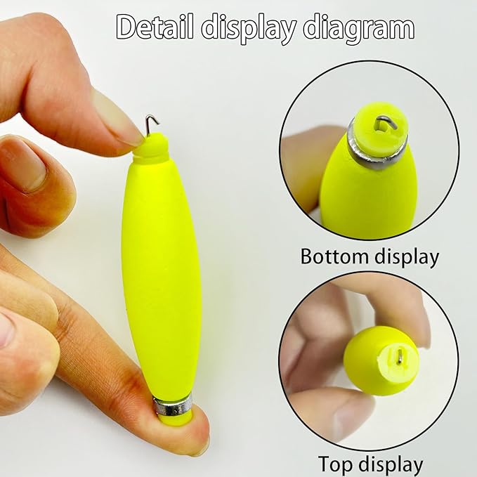 Fishing Bobbers Floats Set Weighted Fishing Bobbers for Fishing, Foam Snap on Float Weighted Bobbers Push Button Spring Fishing Floats Fishing Bobbers Assortment for Catfish