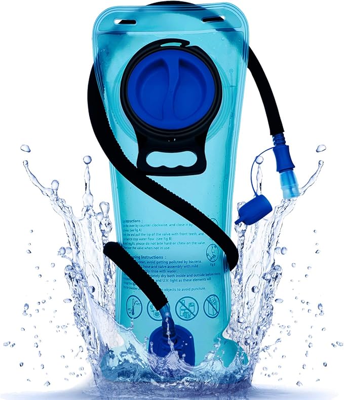 3L 2L 1.5L Hydration Bladder, Upgraded Leak Proof 50OZ/ 70OZ/ 100OZ 3 Liter Water Reservoir for Most Hydration Pack Replacement with Quick Release Insulated Tube & Auto Shut-Off Valve Outdoor