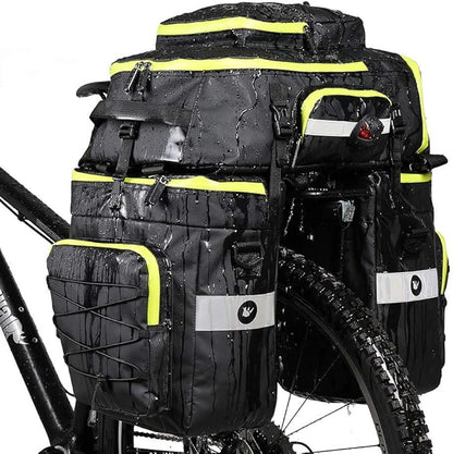 Rhinowalk Bike Pannier Bag Set for Bicycle Cargo Rack Saddle Bag Shoulder Bag Laptop Pannier Rack Bicycle Bag Professional Cycling Accessories 3 in 1