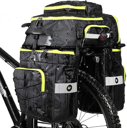 Rhinowalk Bike Pannier Bag Set for Bicycle Cargo Rack Saddle Bag Shoulder Bag Laptop Pannier Rack Bicycle Bag Professional Cycling Accessories 3 in 1