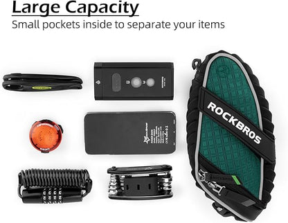 ROCKBROS Bike Saddle Bag Bicycle Seat Bag 3D Shell Saddle Bag Under Seat Cycling Seat Pack for Mountain Road Bike Bicycle