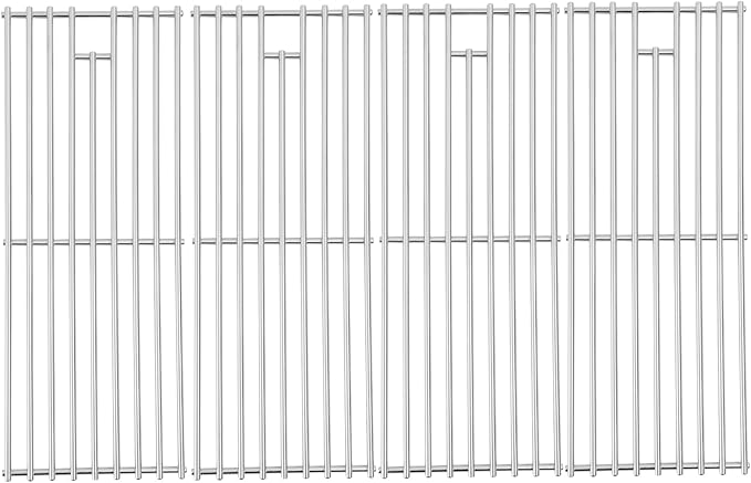 J&HYBBQ 4Pcs Stainless Steel Grill Grate 19 1/4 x 7.5 Inch, 7mm Rod BBQ Grill Grate Compatible with Bull Angus, Brahma, Outlaw, Steer Premium, Lonestar Select, 7 Burner Premium, Lion Premium